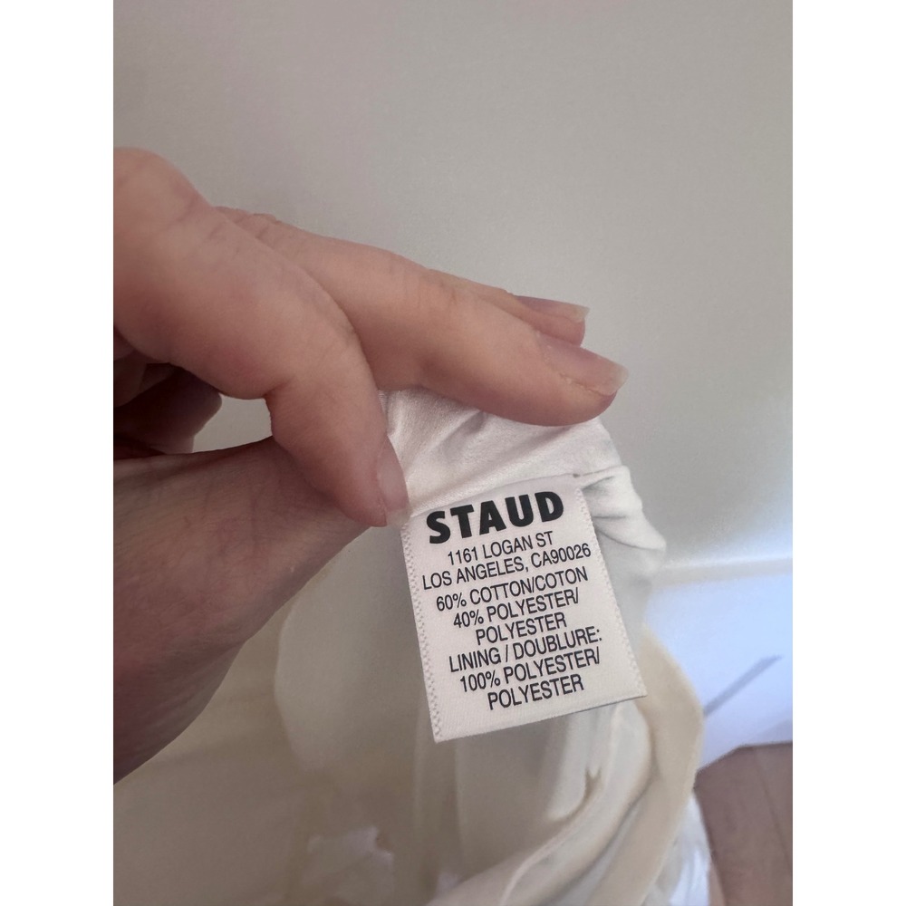 STAUD Landscape Dress White Size 6 - Picture 10 of 11
